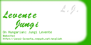 levente jungi business card